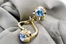 14 Karat Gelbgold Aquamarin Ohrringe Vintage Handwerk vec027y